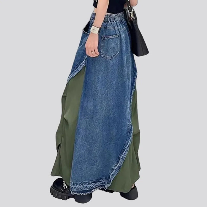 Asymmetric fashion jeans skirt
 for ladies
