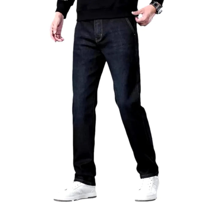 Slim Fit High Rise Men's Jeans - Black