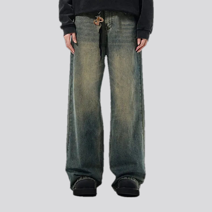 Abraded Mid-rise Slouchy Men's Jeans | Jeans4you.shop