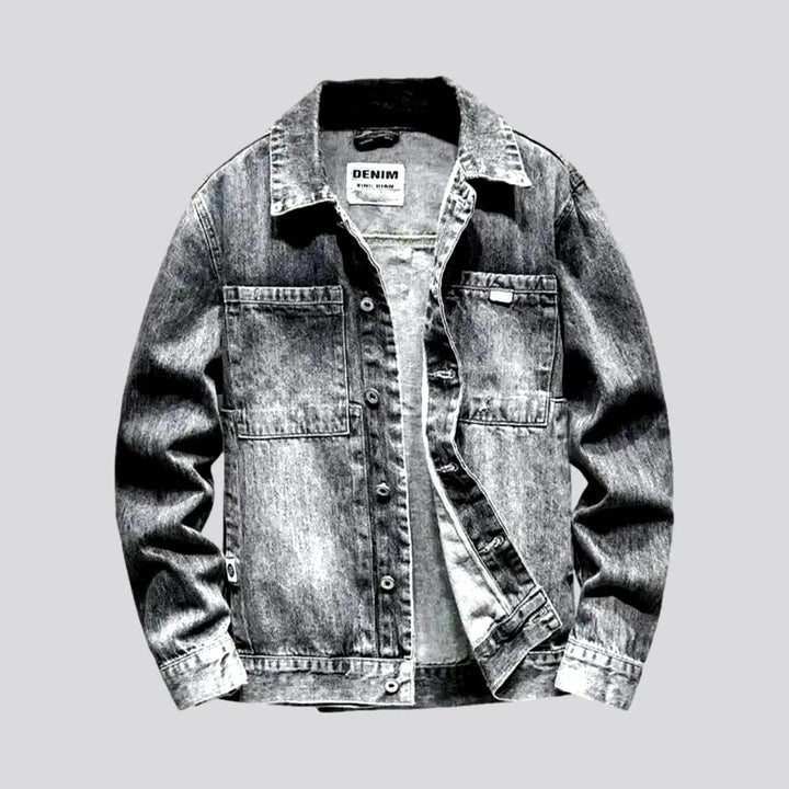 Abraded Vintage Fashion Men's Jean Jacket | Jeans4you.shop