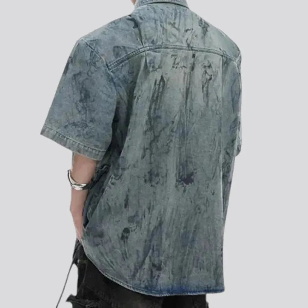 Vintage style men's jean shirt