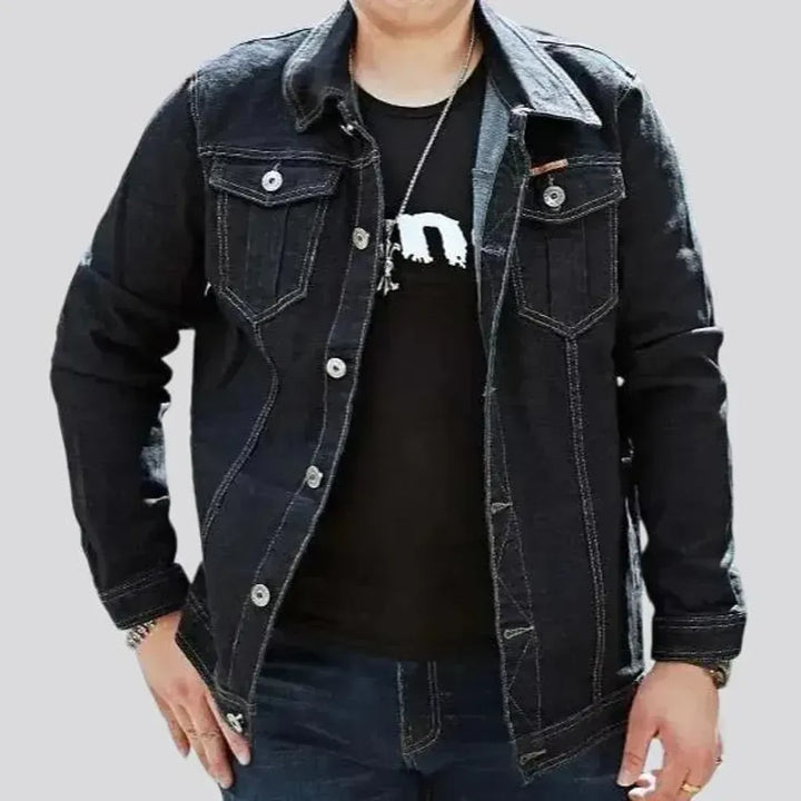 Faded wash men's jeans jacket