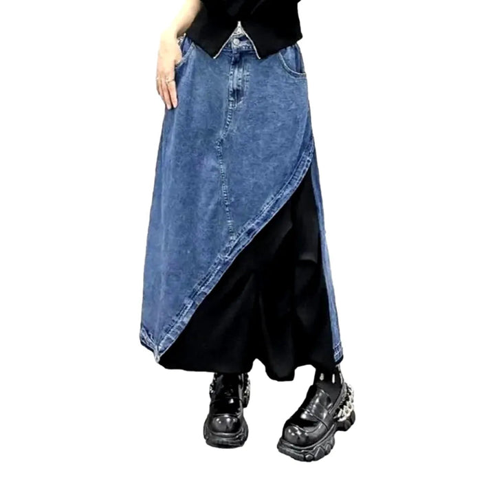 Asymmetric fashion jeans skirt
 for ladies