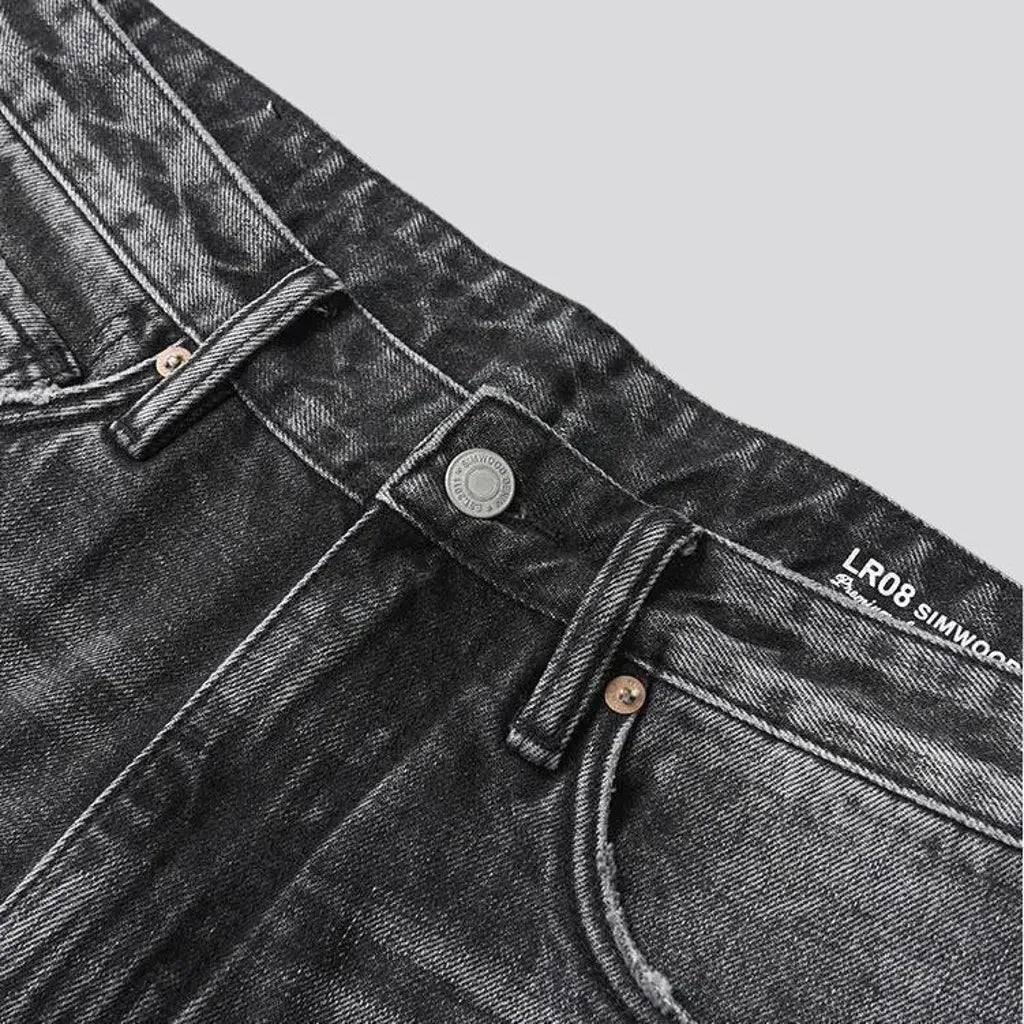 Grunge style vintage whiskered men's jeans