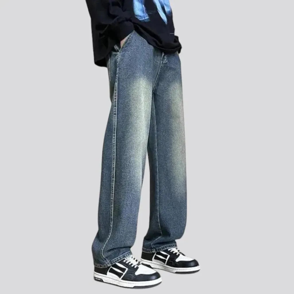 90s mid rise baggy street style jeans for men