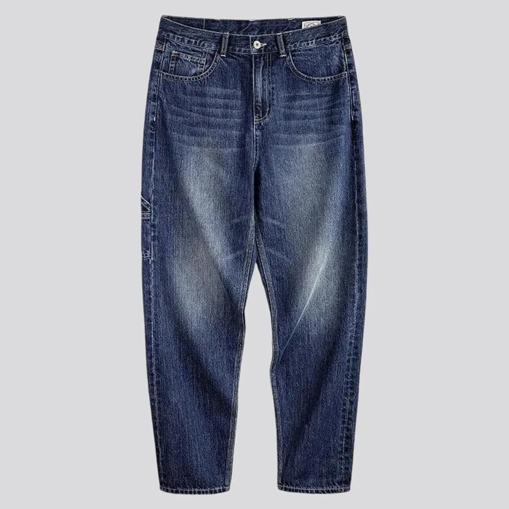 Medium wash baggy fashion men's jeans