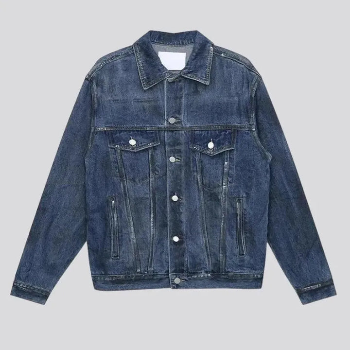 Medium-wash fashion men's jeans jacket