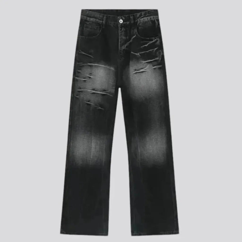 Vintage sanded men's jeans