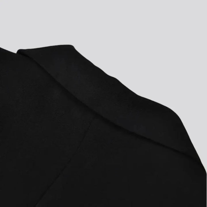Oversized black denim blazer
 for women