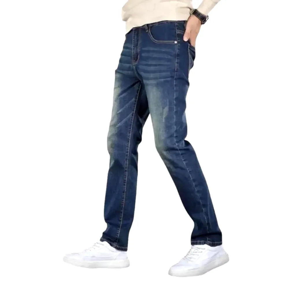 Stretchable Slim Men's Jeans - Blue