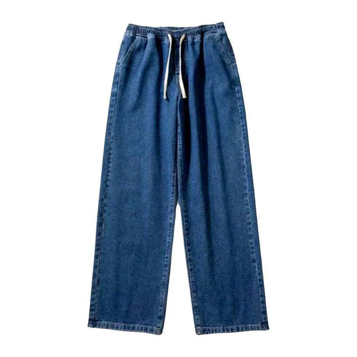 Baggy denim joggers for men