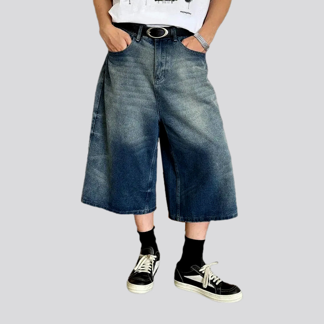 Baggy-leg and Abraded Men's Denim Shorts | Jeans4you.shop