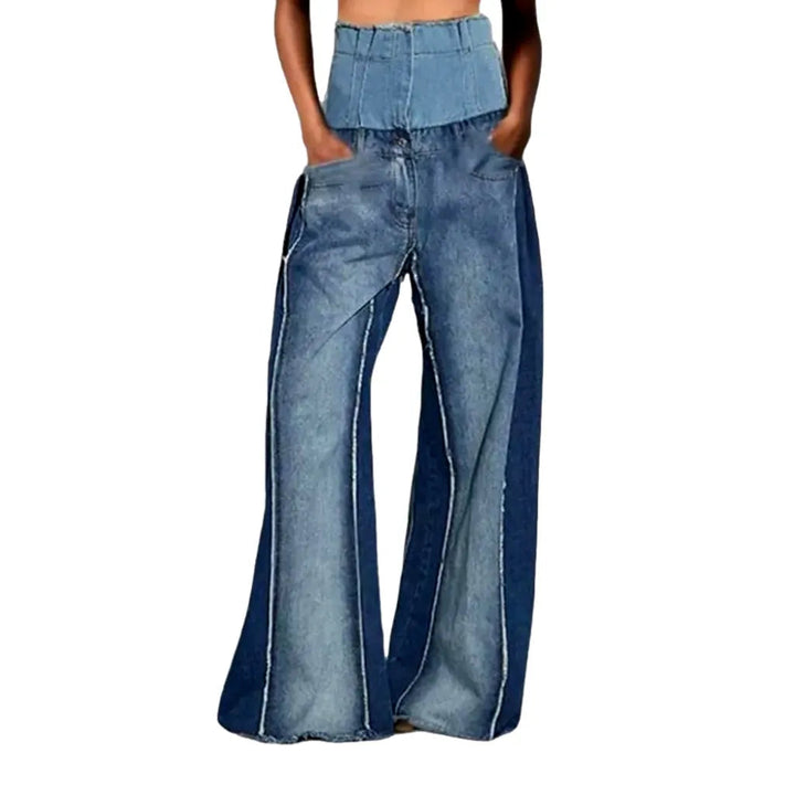 Baggy ultra-high-waist jeans for women