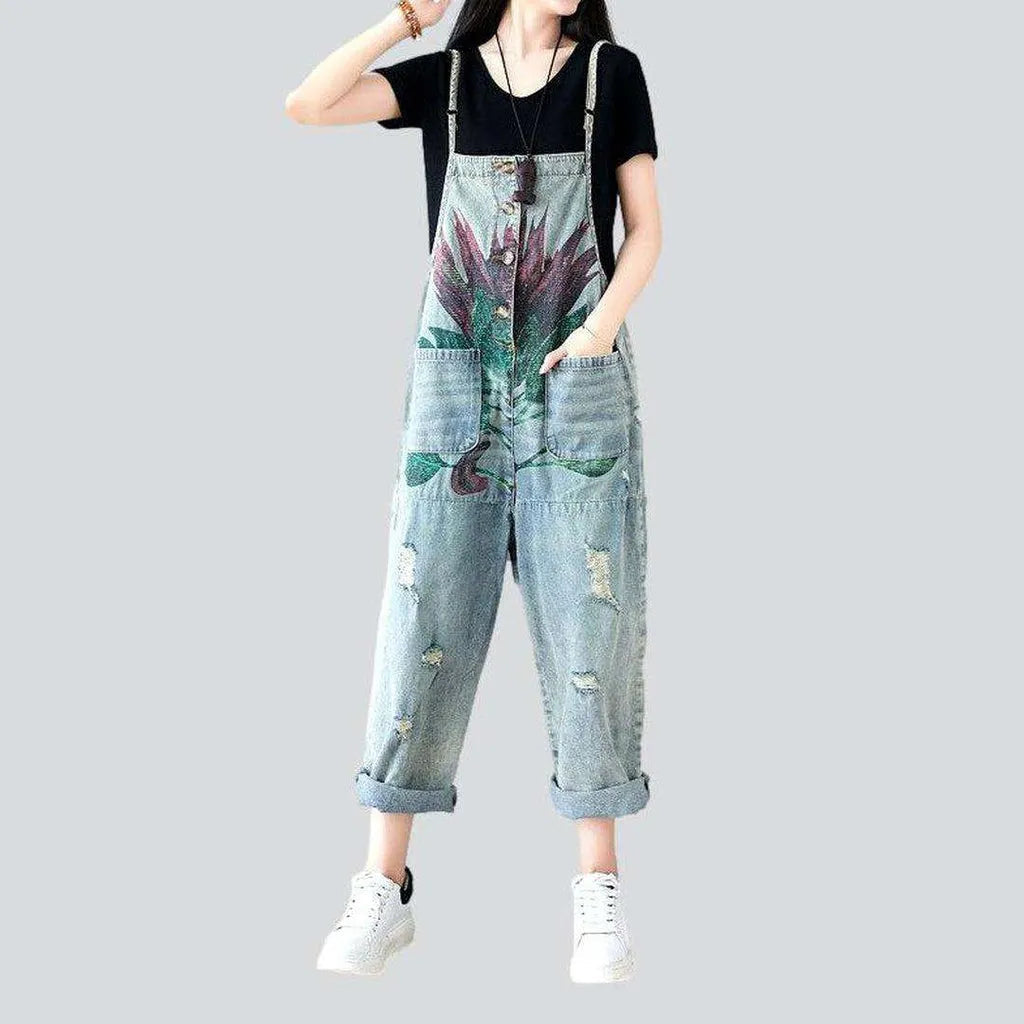 Baggy women's jean dungaree | Jeans4you.shop