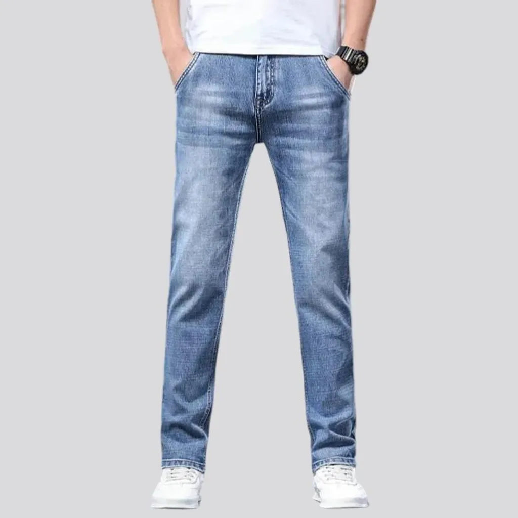 Polished men's thin jeans