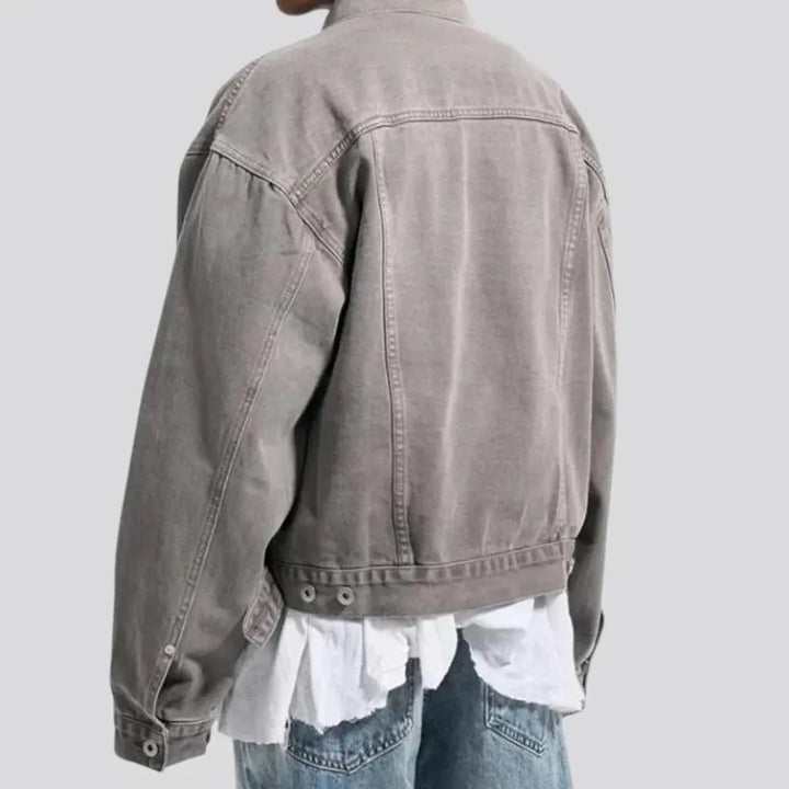 Casual vintage oversized men's denim jacket