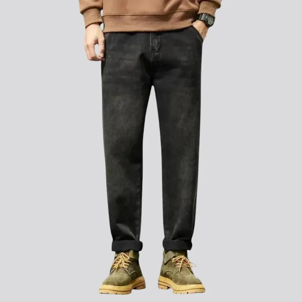 Medium rise washed out men's jeans