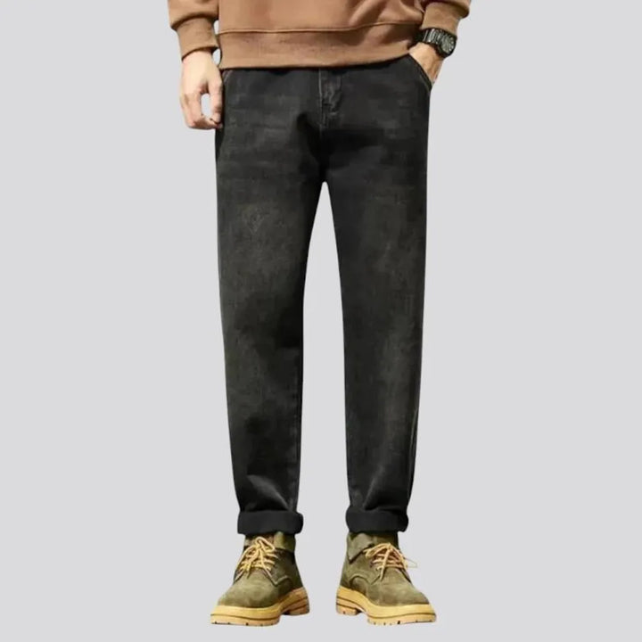 Medium rise washed out men's jeans