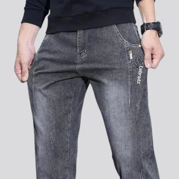 Slim fit dark jeans for men