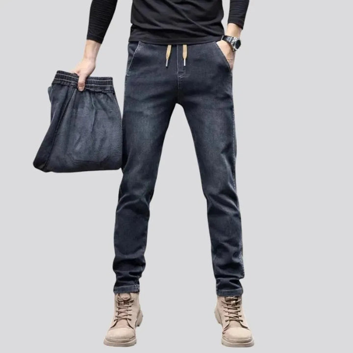 Stylish slim men's denim joggers