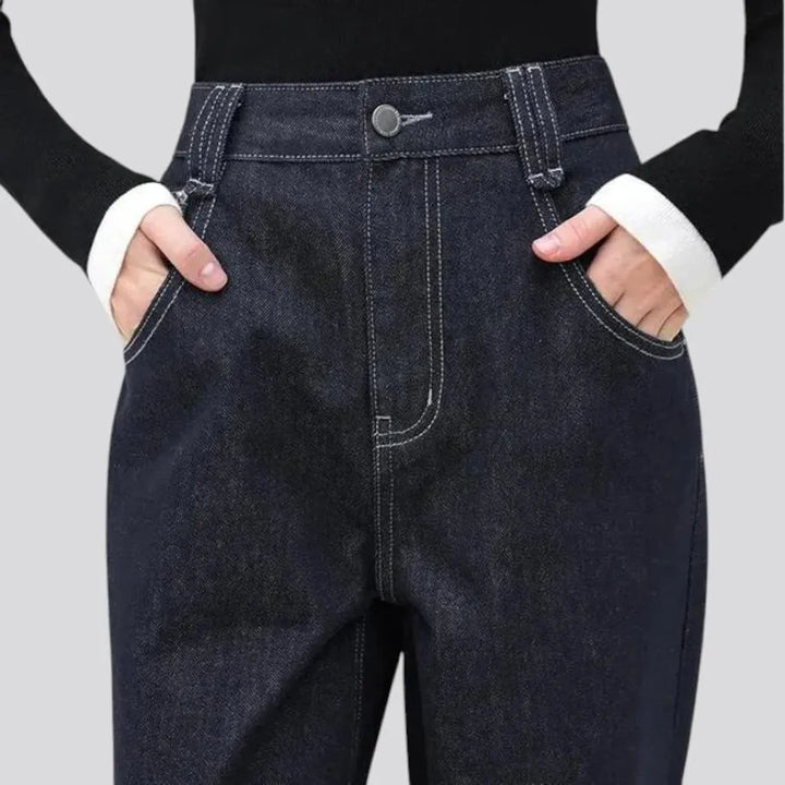 Colored stylish dark jeans for ladies