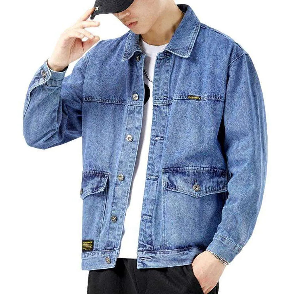 Big side pocket denim jacket