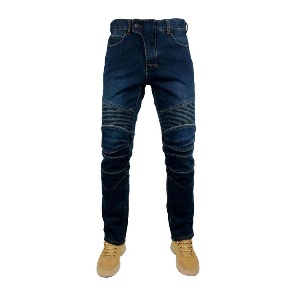 Biker men's protective jeans