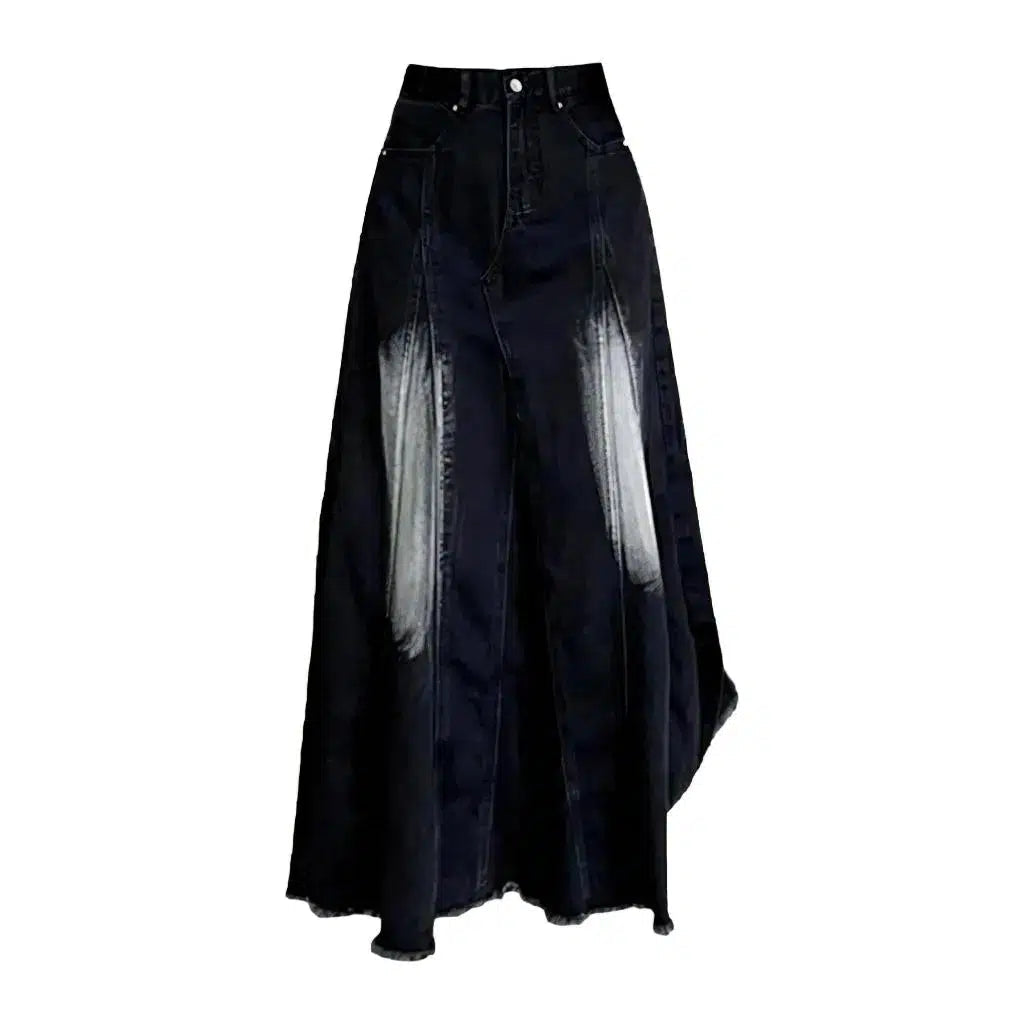 Black fashion women's denim skirt