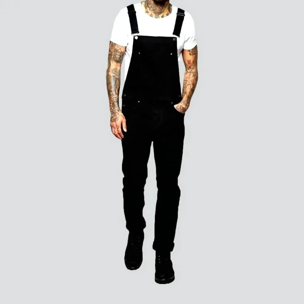 Black slim men's jean overall | Jeans4you.shop