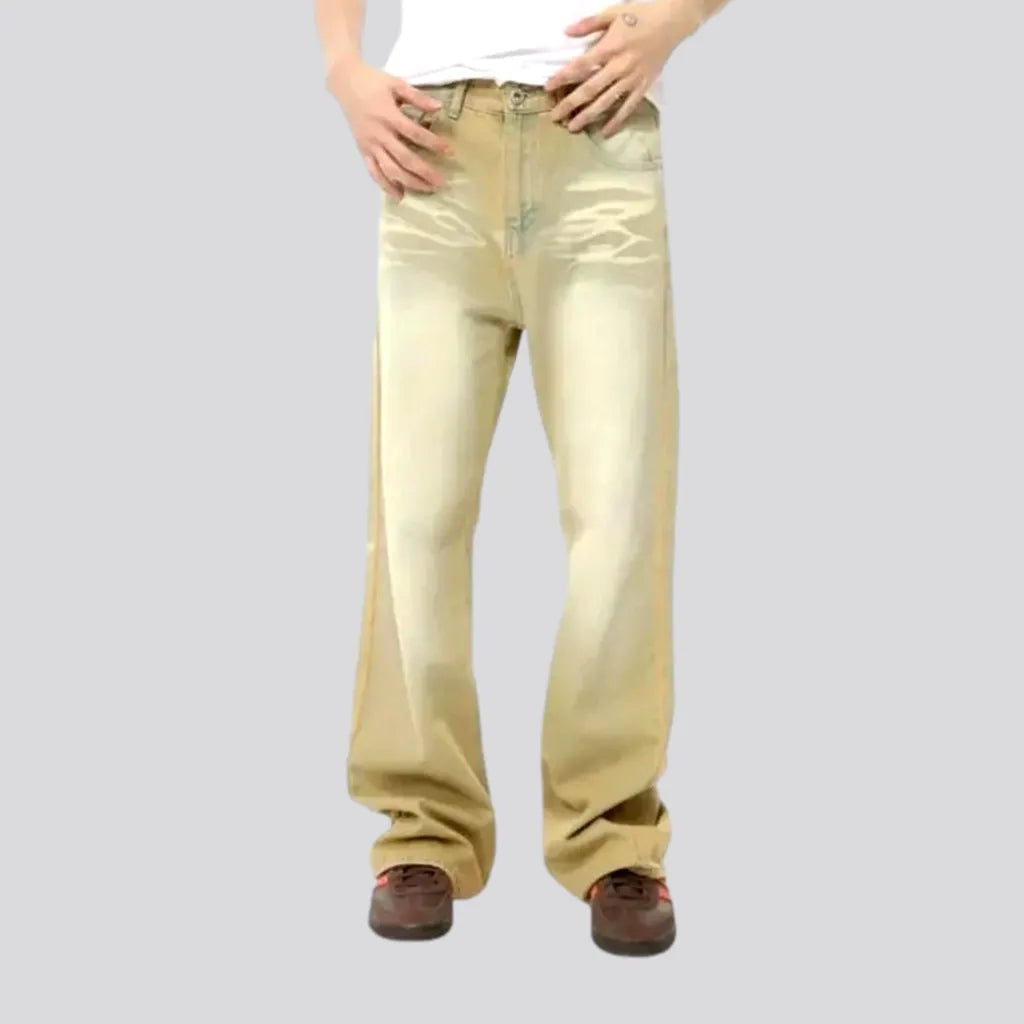 Boho Light Beige Men's Jeans | Jeans4you.shop