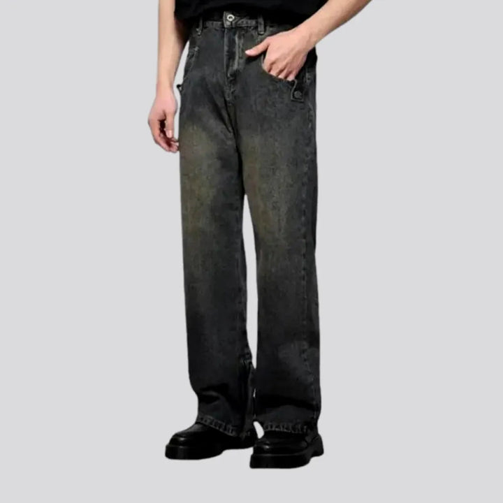 Boho Sanded Mid-rise Jeans for Men | Jeans4you.shop