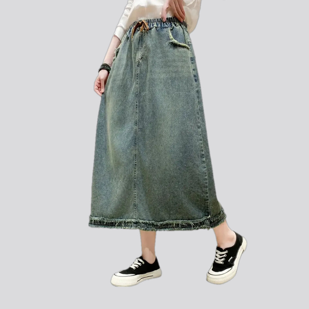 Boho Style Ragged Jeans Skirt | Jeans4you.shop