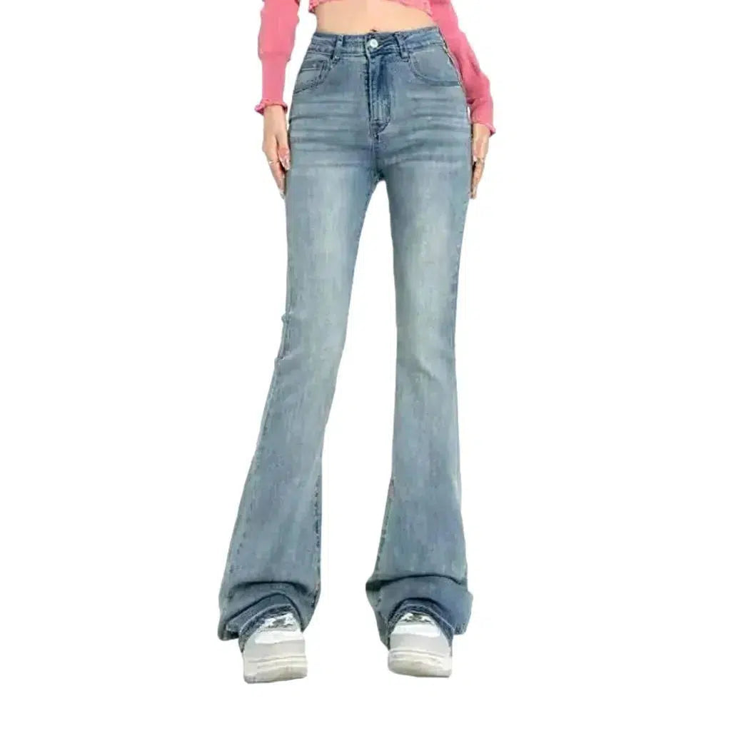 Bootcut sanded jeans
 for ladies