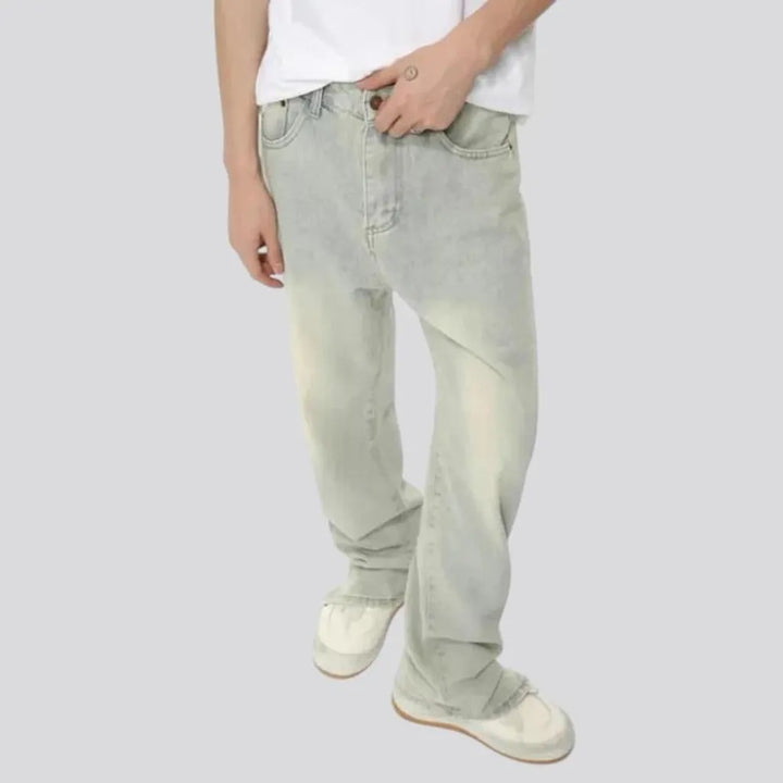 Mid-waist stylish jeans for men