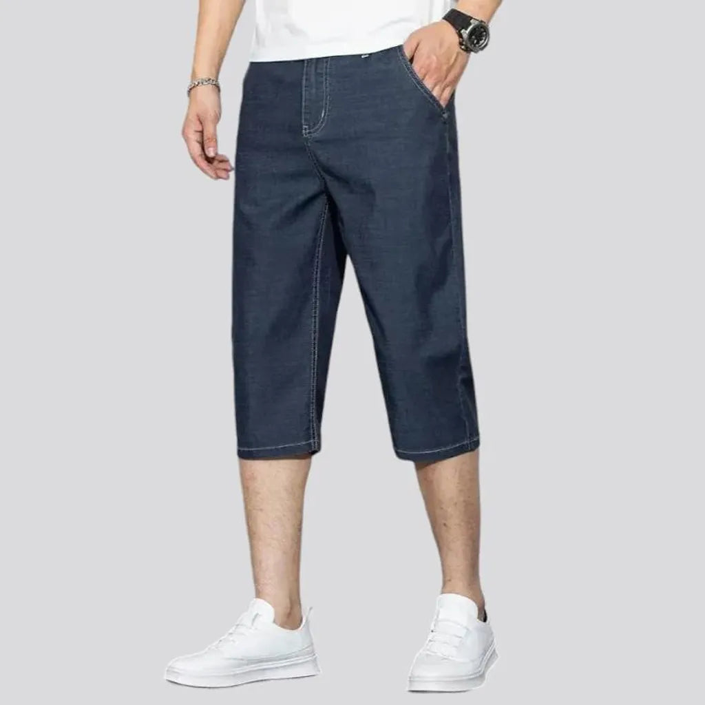 Stretchable men's denim shorts