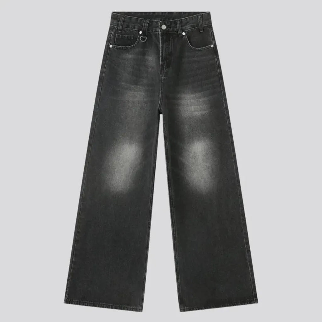 Retro stonewashed style men's jeans