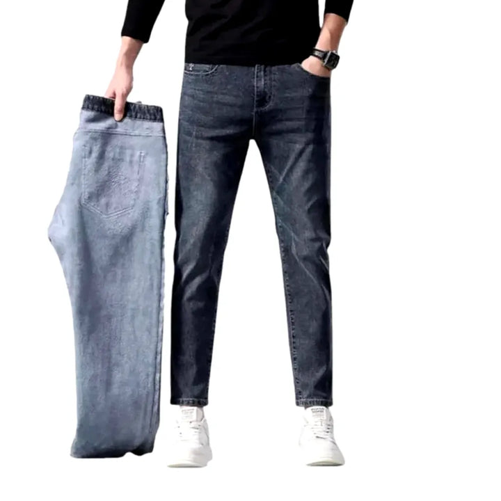 Sanded Tapered Men's Jeans - Grey