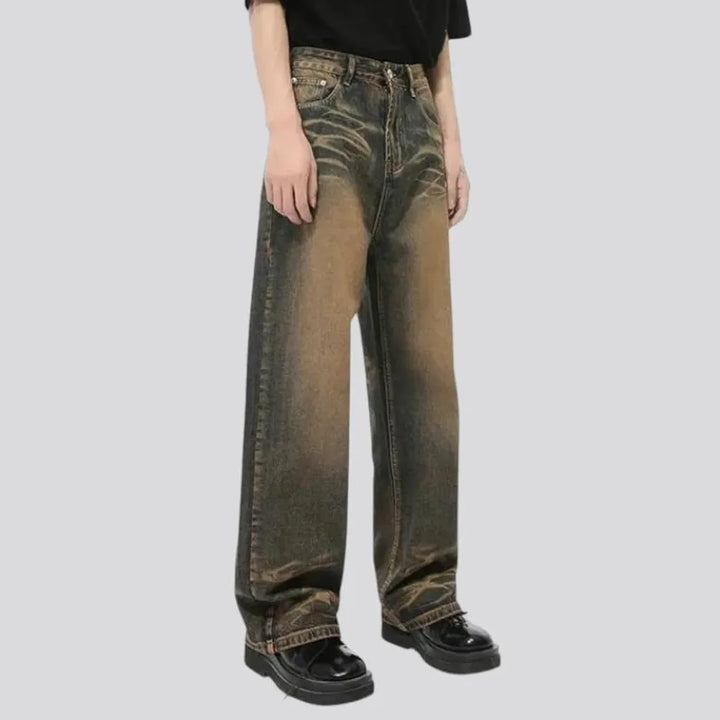 90s boho style baggy men's jeans