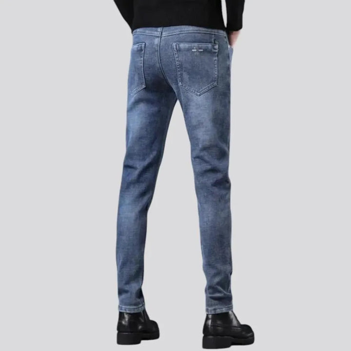 Slim fit lined casual men's jeans