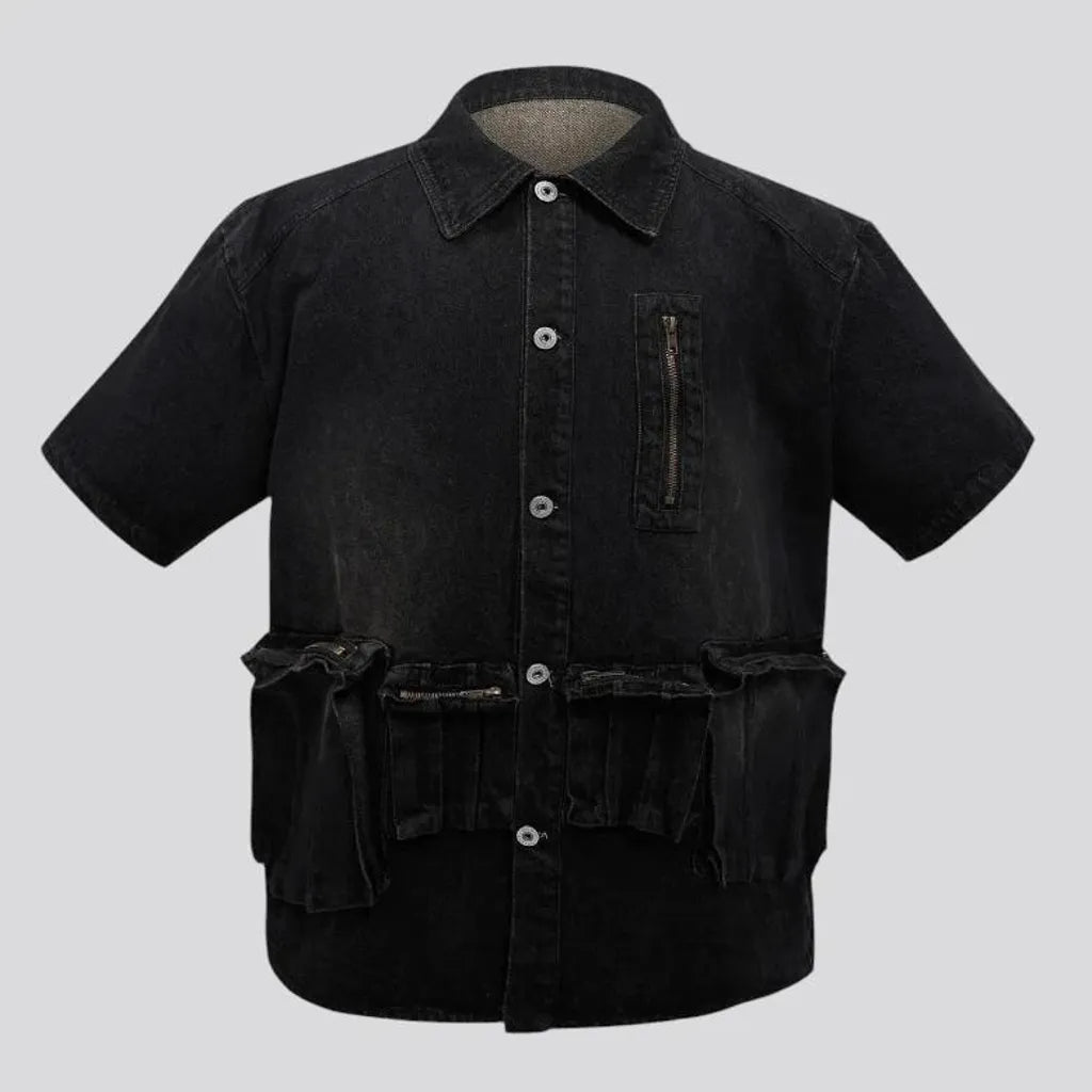 Vintage style men's jean shirt