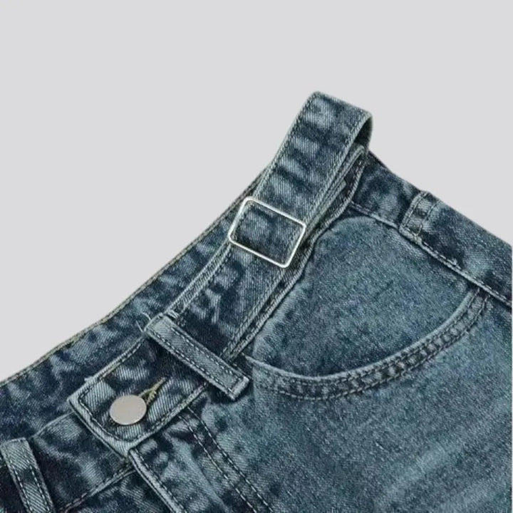 Vintage whiskered cargo men's jeans