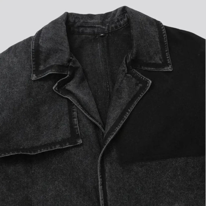 Winter v-neck jean coat
 for ladies