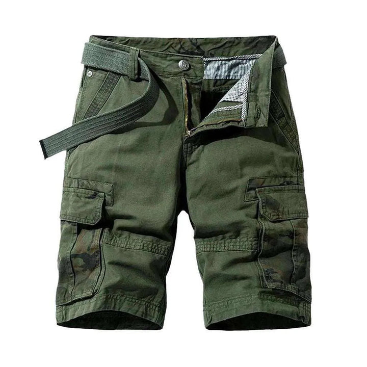 Camouflage cargo men's denim shorts