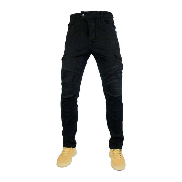 Cargo biker men's denim pants