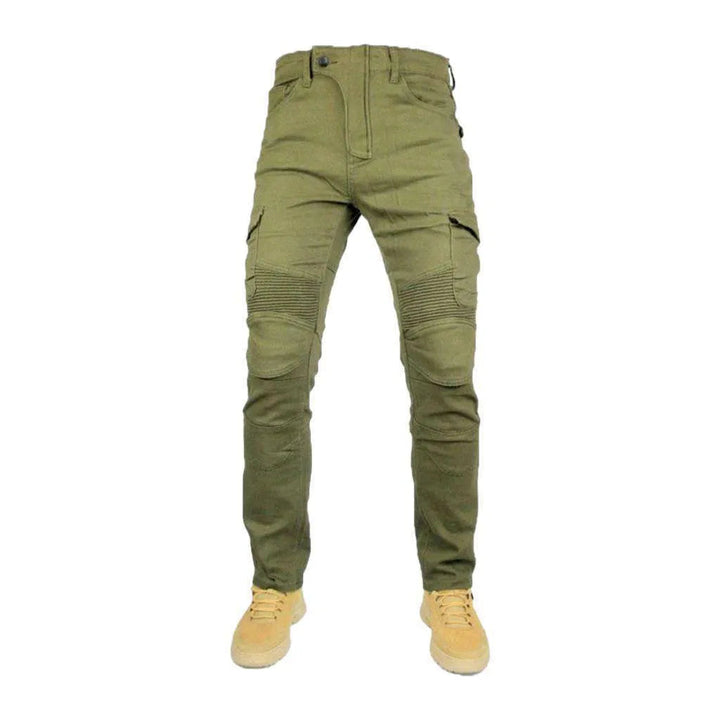 Cargo biker men's denim pants