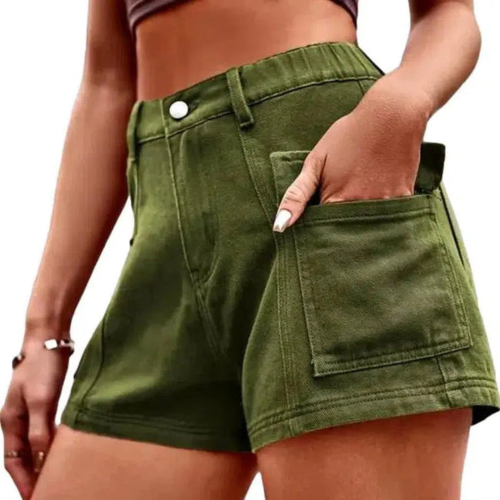 Cargo fashion women's jean shorts
