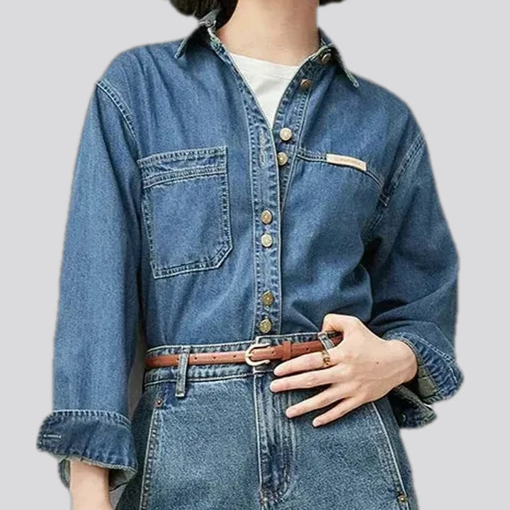 Casual Oversized Jacket Denim Shirt for Ladies | Jeans4you.shop