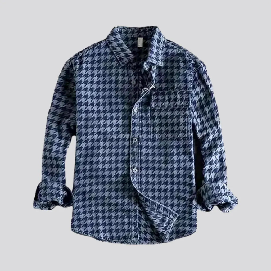 Casual Plaid Men's Jean Shirt | Jeans4you.shop