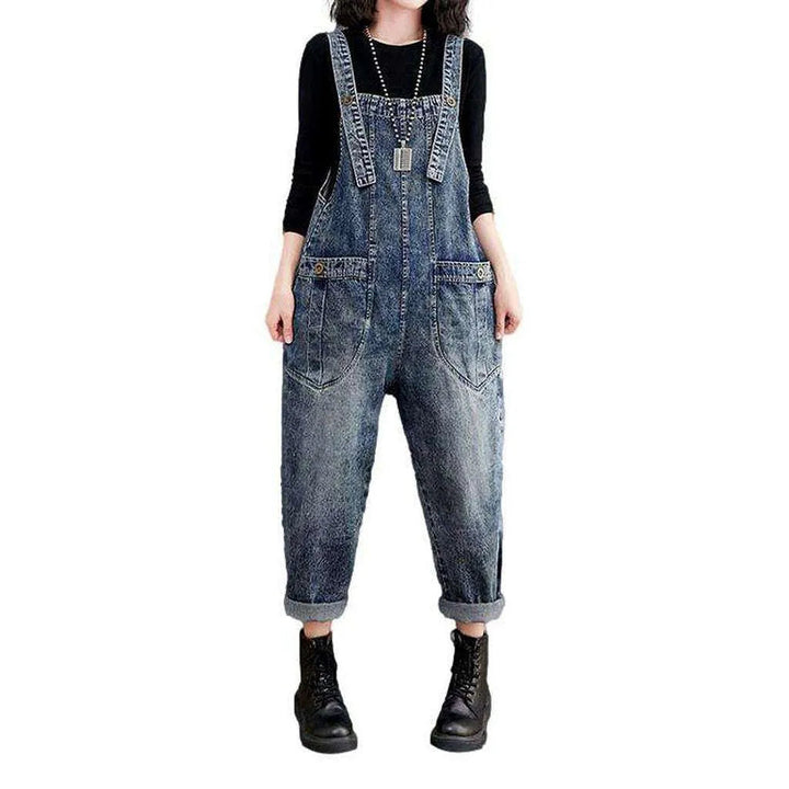 Casual Women's Denim Dungaree - Blue