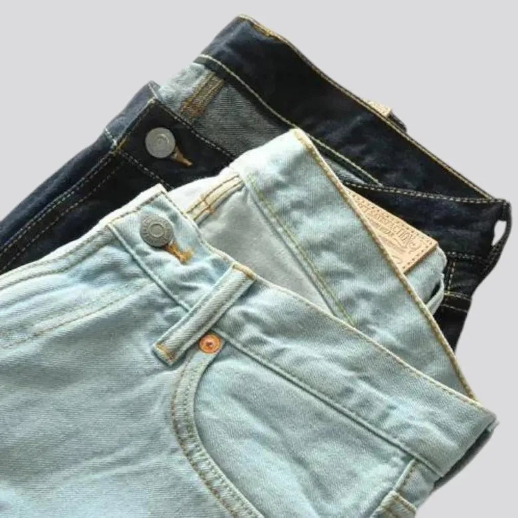 Casual men's denim shorts